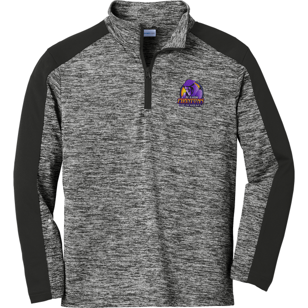 Jr. Phantoms Youth PosiCharge  Electric Heather Colorblock 1/4-Zip Pullover