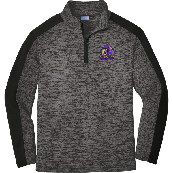 Jr. Phantoms Youth PosiCharge  Electric Heather Colorblock 1/4-Zip Pullover