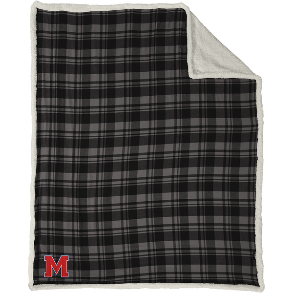 Mount St. Charles Flannel Sherpa Blanket