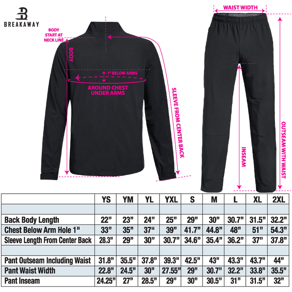 Adult Breakaway Lightweight Warm Up Pants (King Cobras)