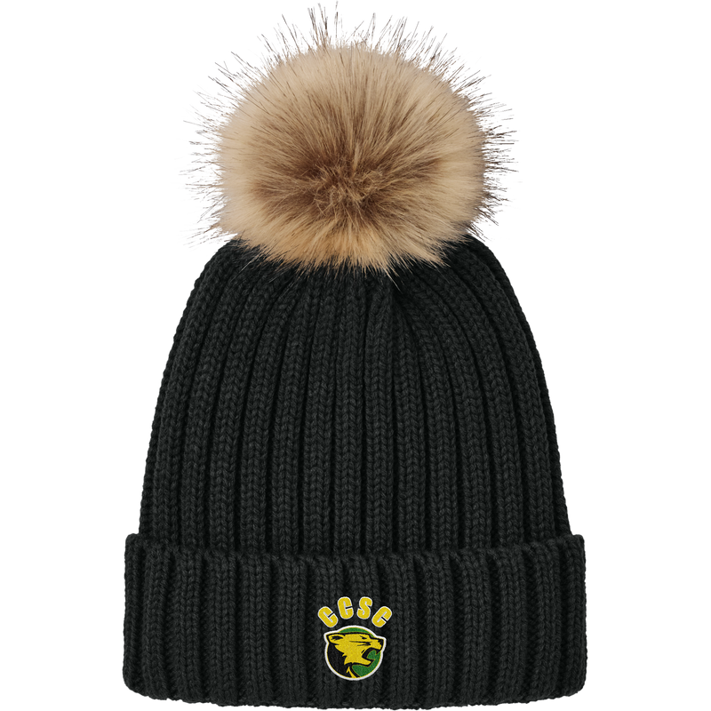 Chester County Faux Fur Pom Beanie