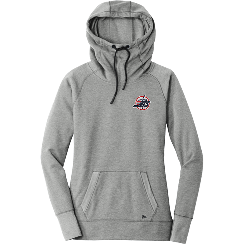 Metro Jets New Era Ladies Tri-Blend Fleece Pullover Hoodie