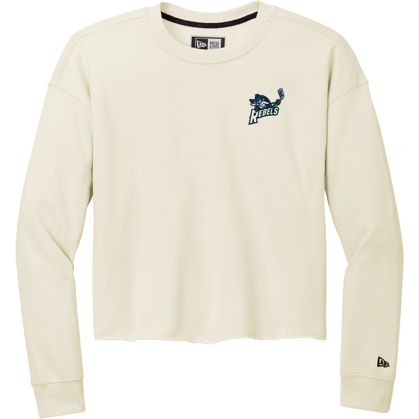 Kensington Valley Rebels New Era Ladies Tri-Blend Fleece Crop Crew