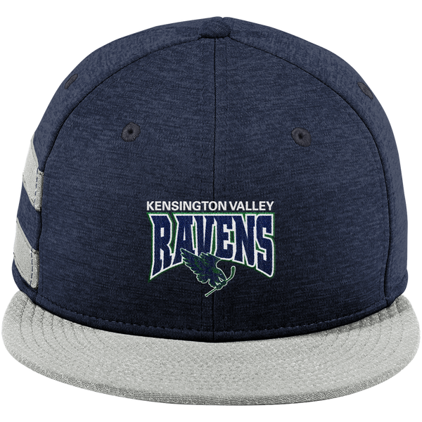 Kensington Valley Ravens New Era Shadow Heather Striped Flat Bill Snapback Cap