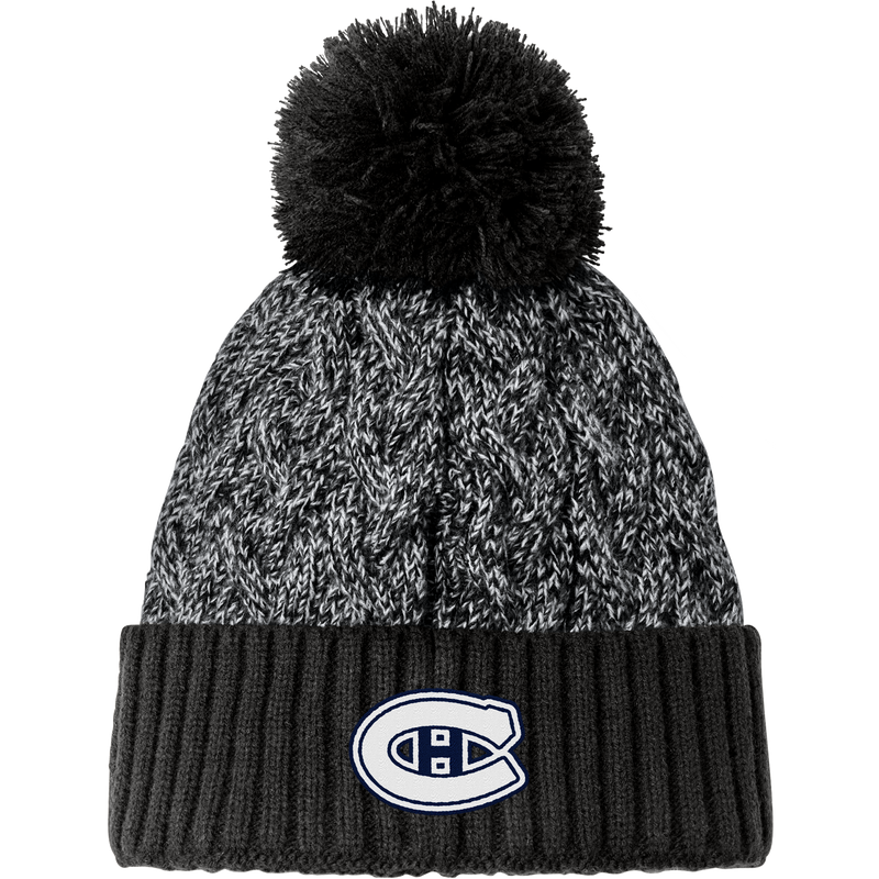Chatham Hockey New Era Marled Knit Pom Beanie