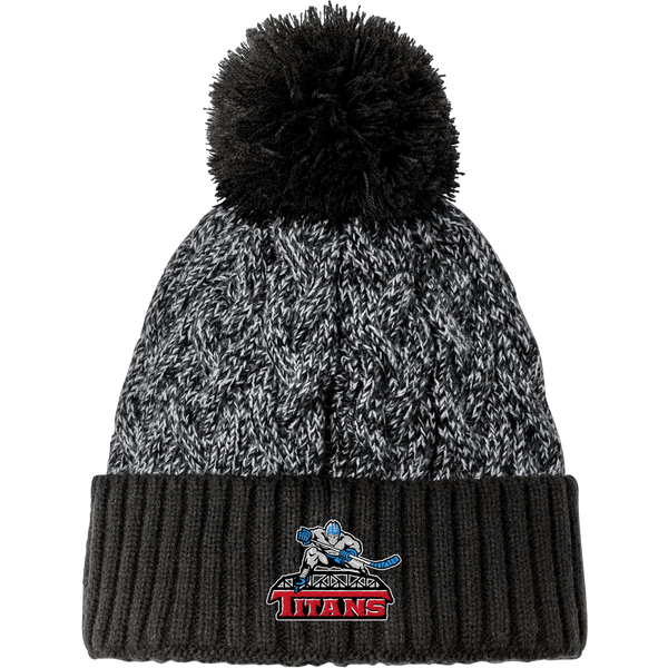 NJ Titans New Era Marled Knit Pom Beanie