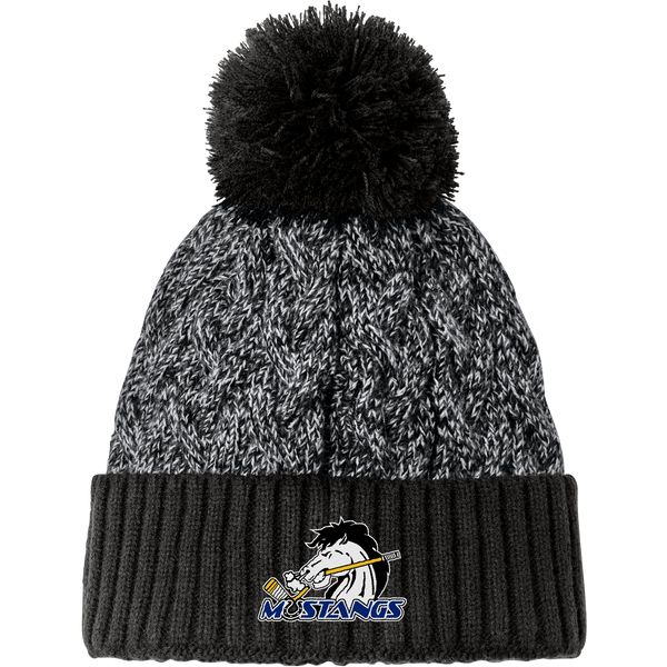 Mid-State Mustangs New Era Marled Knit Pom Beanie