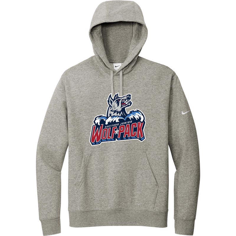 Hartford Jr. Wolfpack Nike Club Fleece Sleeve Swoosh Pullover Hoodie