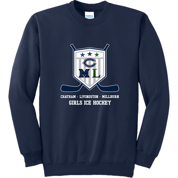 CML Girls Ice Hockey Essential Fleece Crewneck Sweatshirt