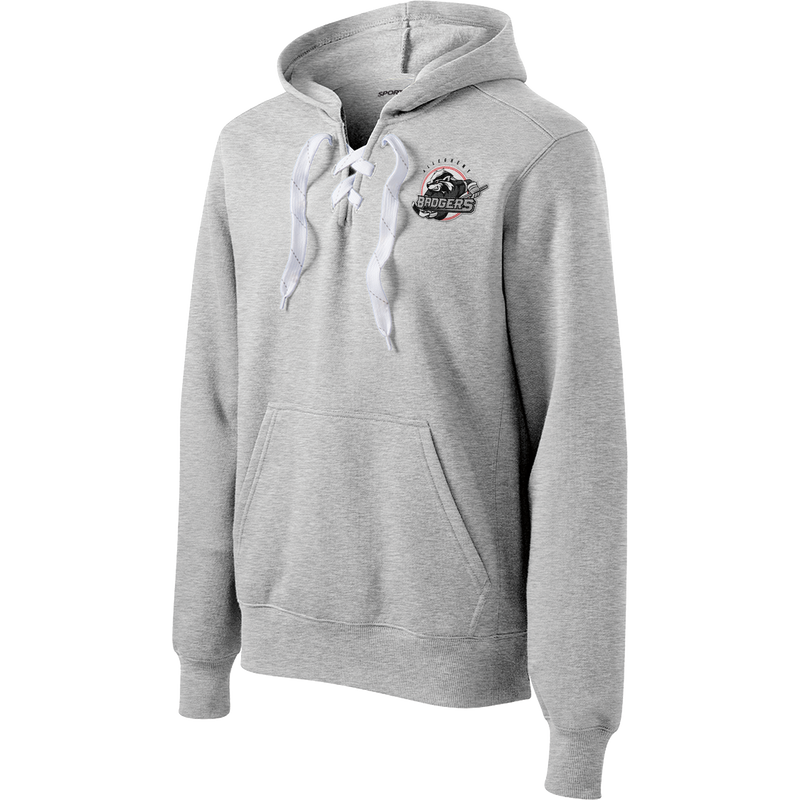 Allegheny Badgers Lace Up Pullover Hooded Sweatshirt