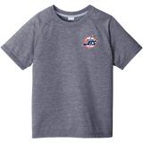 Metro Jets Youth PosiCharge Tri-Blend Wicking Raglan Tee